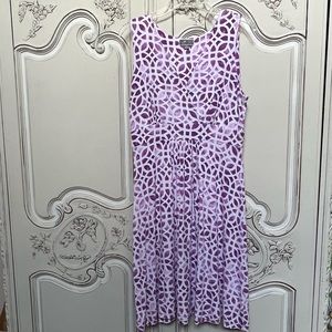 JM Collection white/purple sleeveless dress - size  S